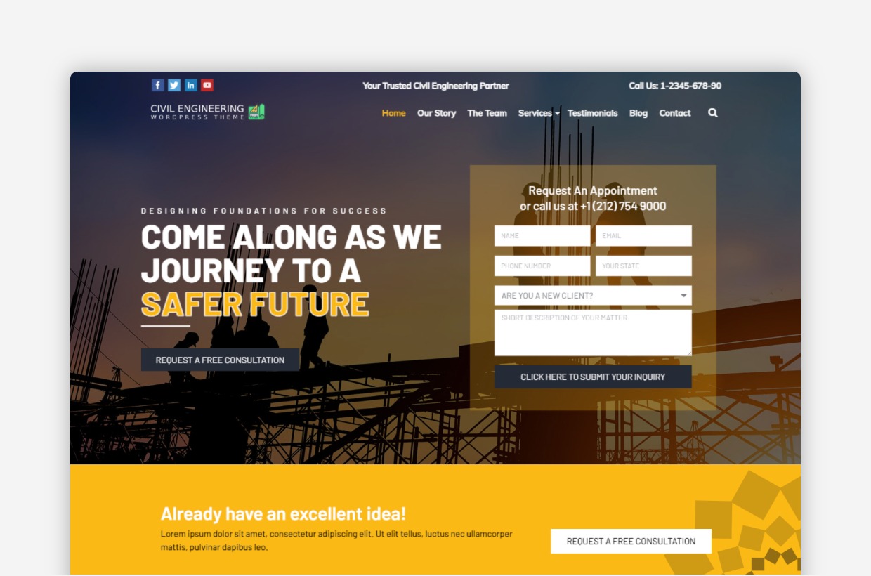 Civil Engineering - Civil Engineering WordPress Theme